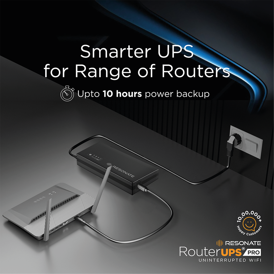 Resonate MiniUPS 12V3A, Upto 10 hours Backup - Pro