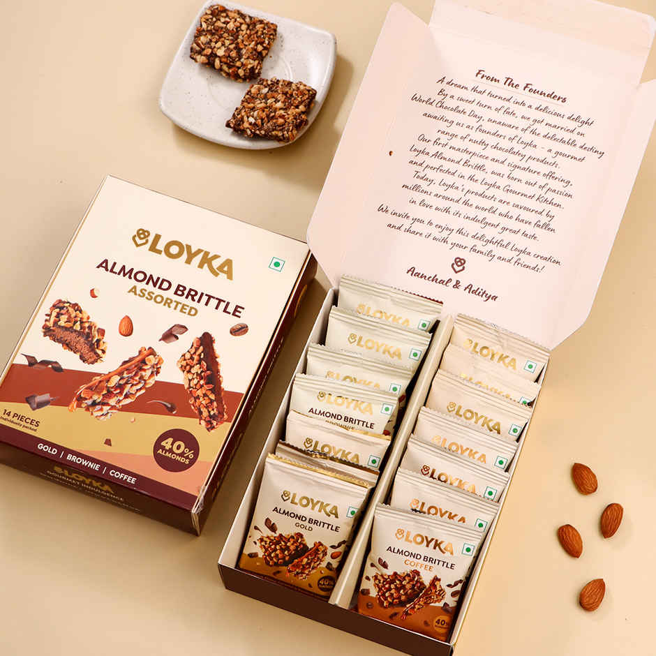 Loyka Almond Brittle Assorted (Classic,Coffee, Brownie) Combo