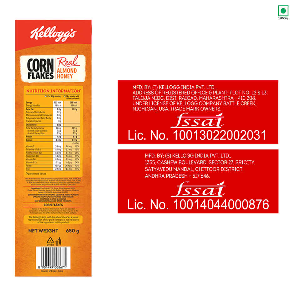 Kellogg's Almond and Honey Corn Flakes