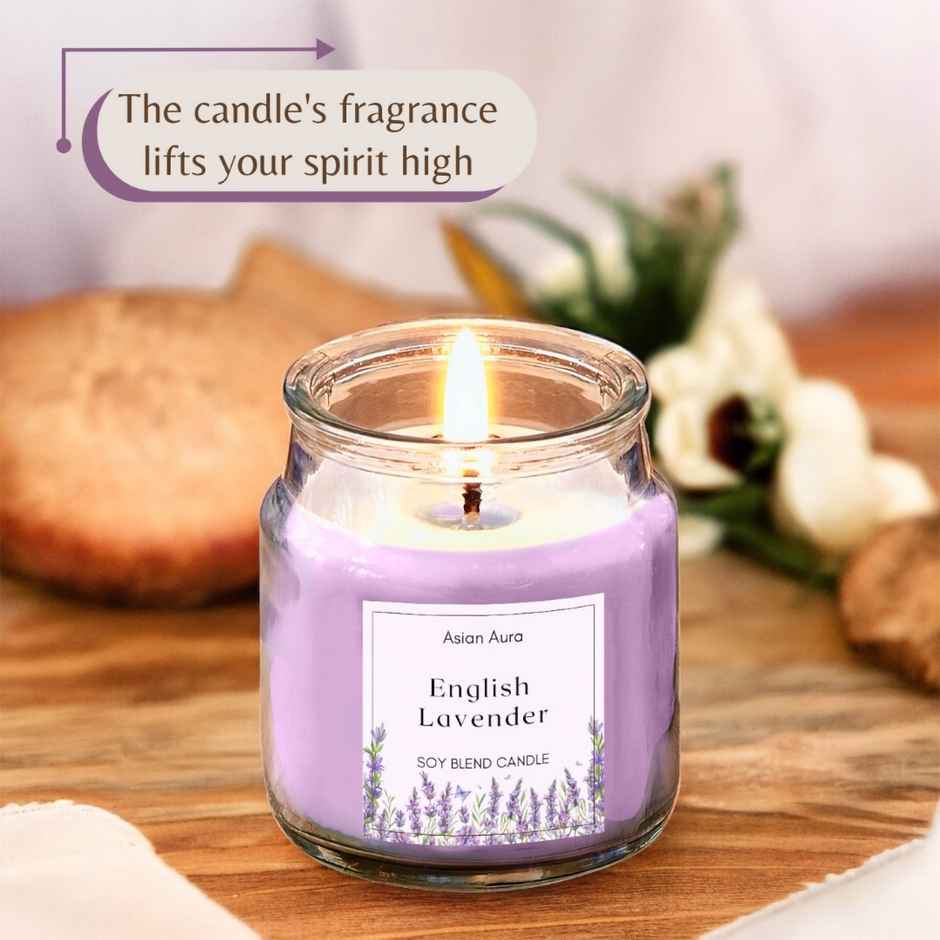 Scented Jar Candles | Jasmine, Rose, Vanilla & Lavender | Pack of 4 | Asian Aura