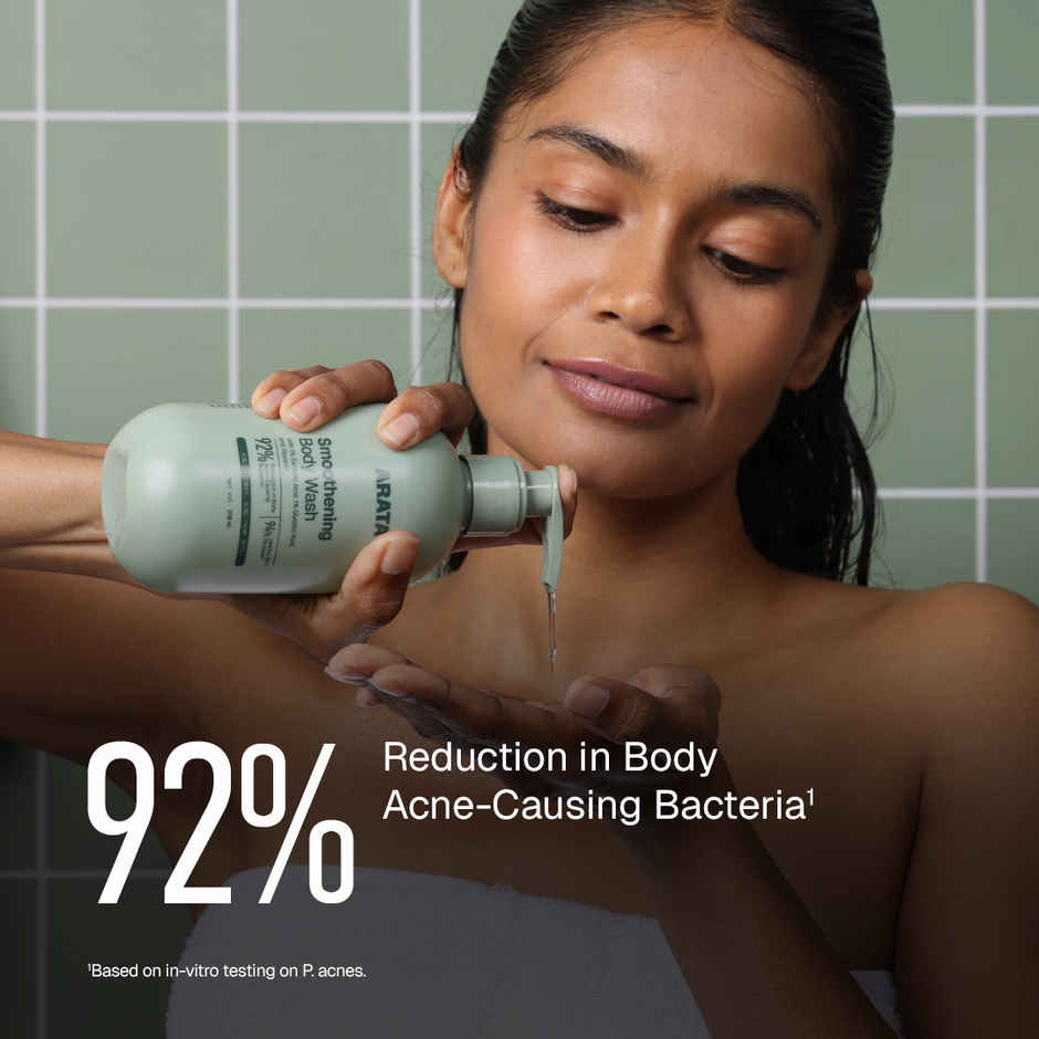 Arata Smoothening Body Wash with 1% Salicylic Acid & Glycolic Acid for Bacne & Strawberry Skin