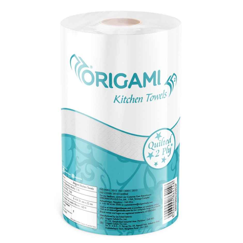 Origami 2Ply Kitchen Tissue Roll | 60 Pulls