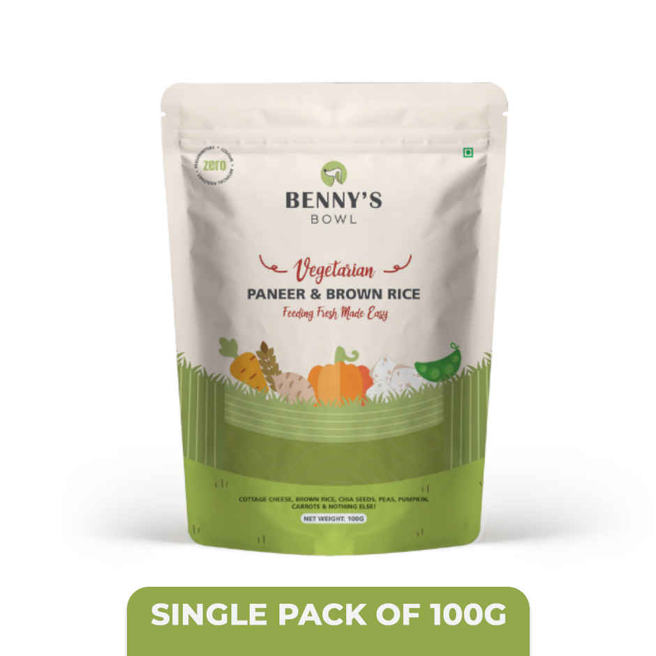 Bennys Bowl Fresh Wet Dog Food Paneer Brown Rice