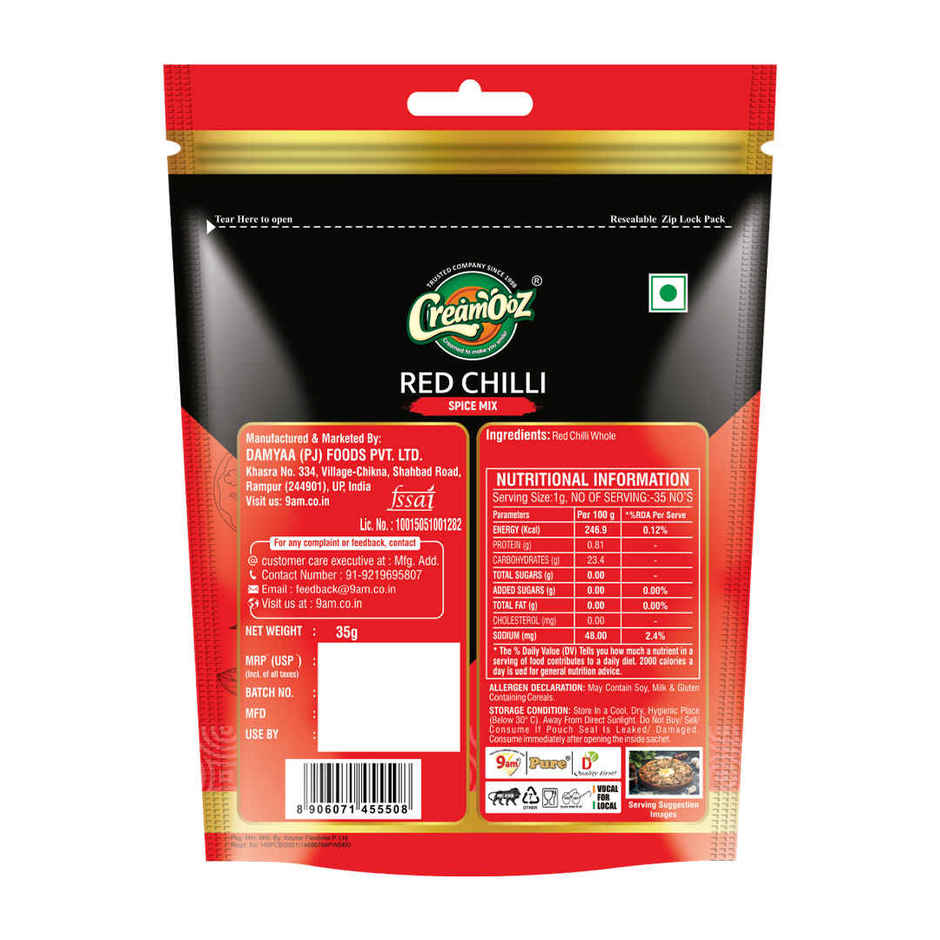 Creamooz Red Chilli Flakes (Pack of 5 Sachets)