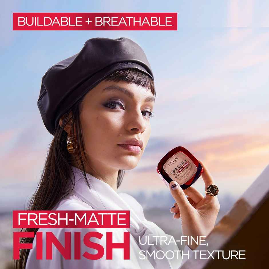 L'Oreal Paris Infallible 24H Fresh Wear Foundation In A Powder, 180 Rose Sand