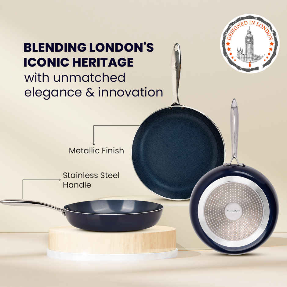 Habitat Ceramic Frypan Wth Ss Handle Xtreme Coating 24 Cm