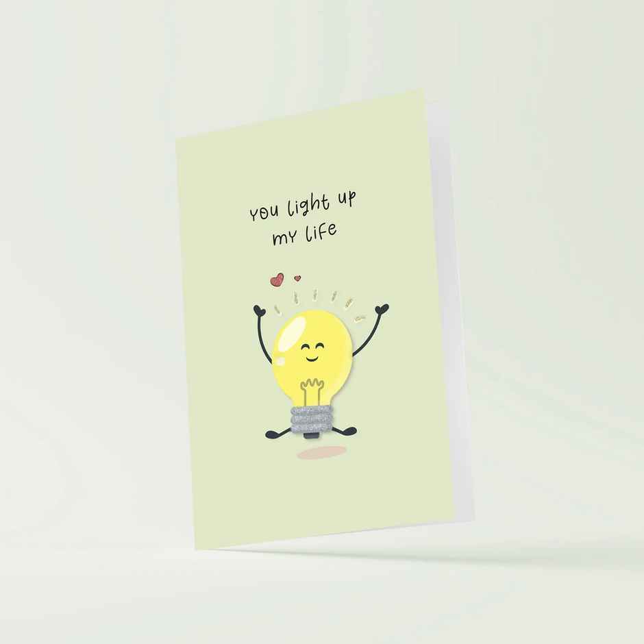 Itsy Bitsy Greeting Card & Envelope Light Up My Life 4 x 6 Inch Approx 2 Pc Pb Lb