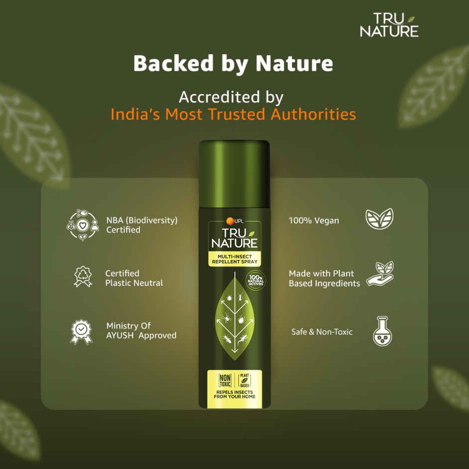 Tru Nature Herbal Multi-Insects Repellent Spray | Works on Ants Termite Ticks Bedbugs Spider Lizards