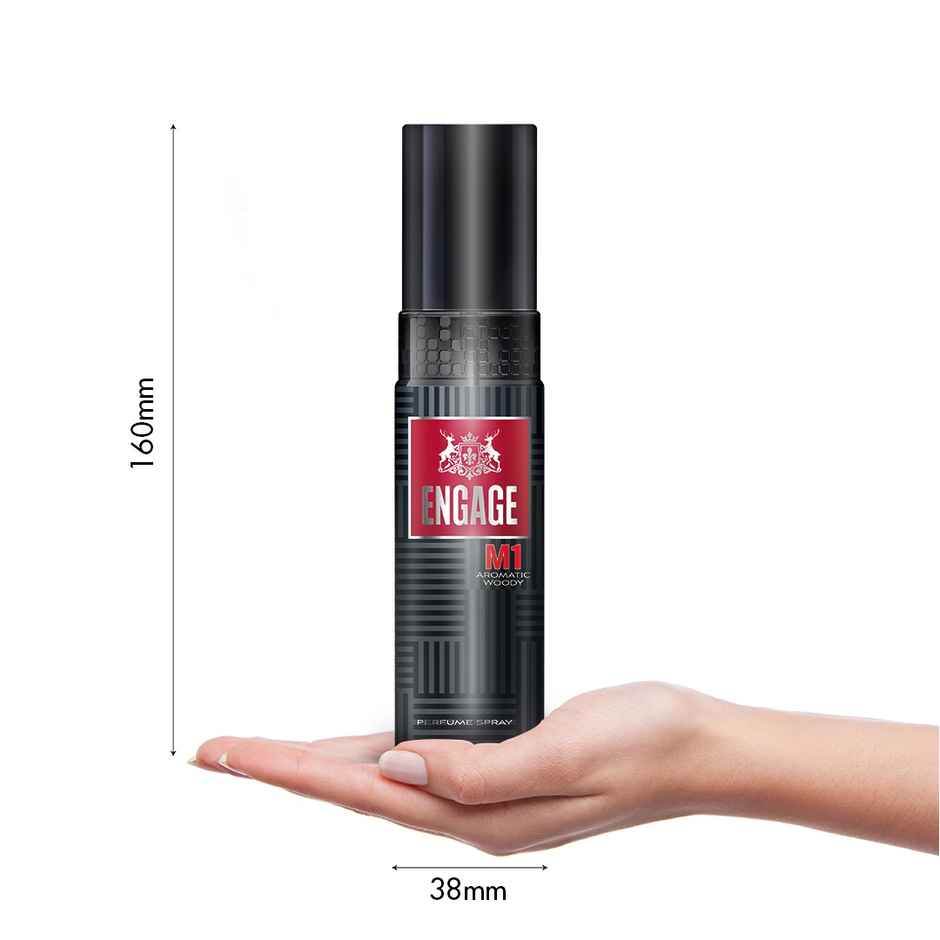 Engage M1 Perfume Spray for Men 120ml | Citrus & Woody | 24 hr Freshness | Long Lasting