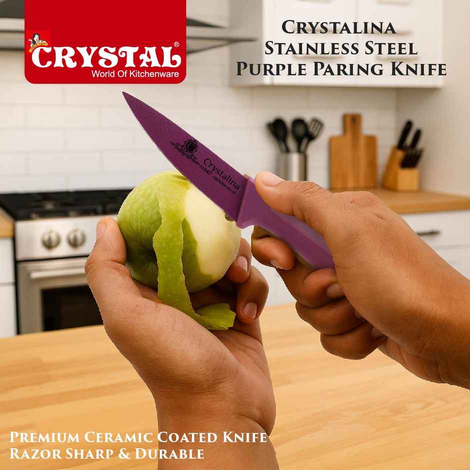 Crystal Crystalina Stainless Steel Paring Knife (Colour May Vary)