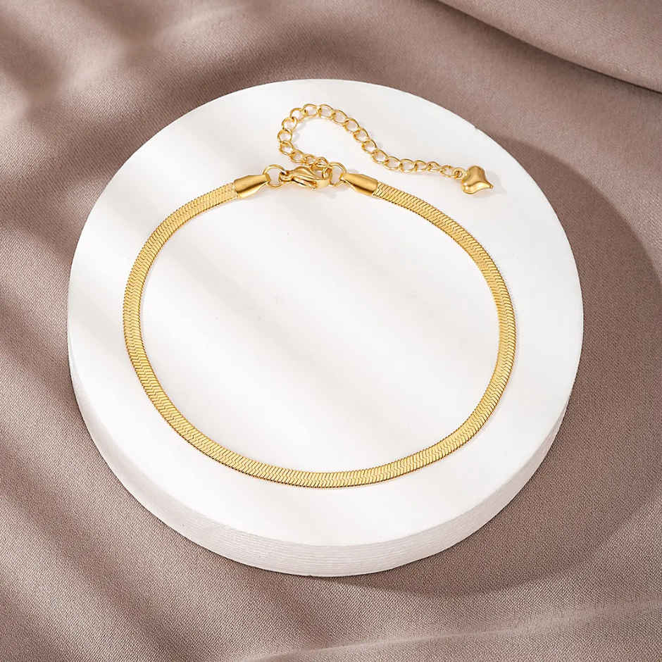 Estailo Fashion Gilded Aura Anklet for Women | Stylish Lightweight Statement Jewellery | A0000008