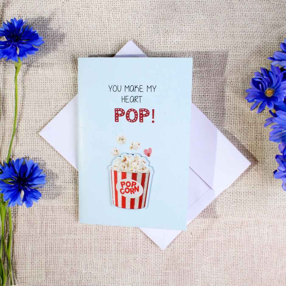 Itsy Bitsy Greeting Card & Envelope Make Heart Pop 4 x 6 Inch 2 Pc Pb Lb