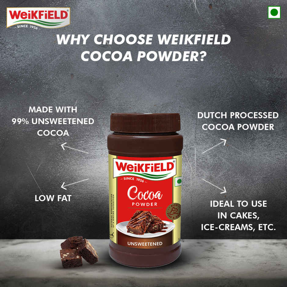 Weikfield Cocoa Powder Jar | Rich Chocolate Flavor