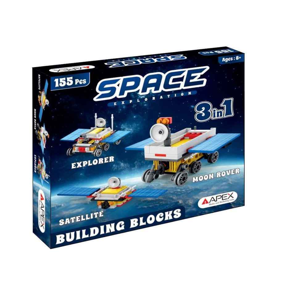 Apex Space Moon Rover Building Blocks 155 Pieces | 3-in-1 Construction Set | STEM Toy