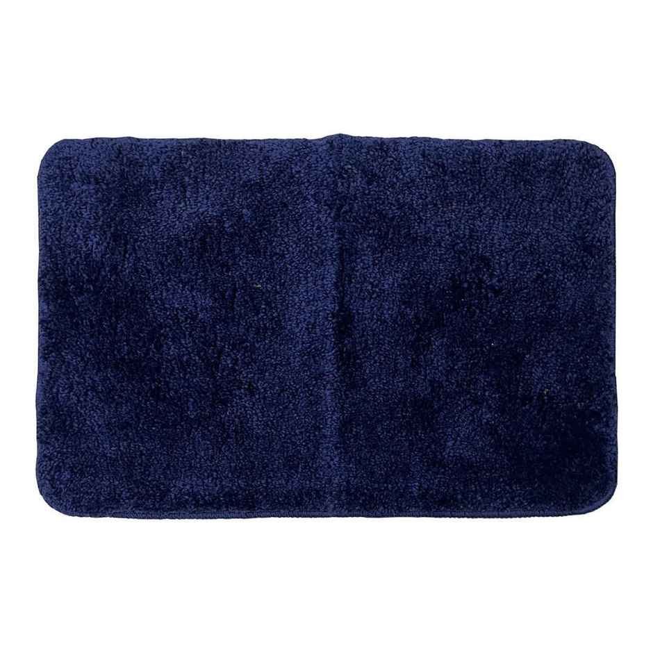 Bianca Soft Cotton Anti Slip Bath Mat | 41 x 61 cm | Benz Solid | Navy Blue