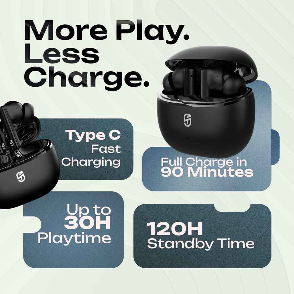 SnapUp Snapods S511 Ion True Wireless in-ear Earbuds - Deep Black