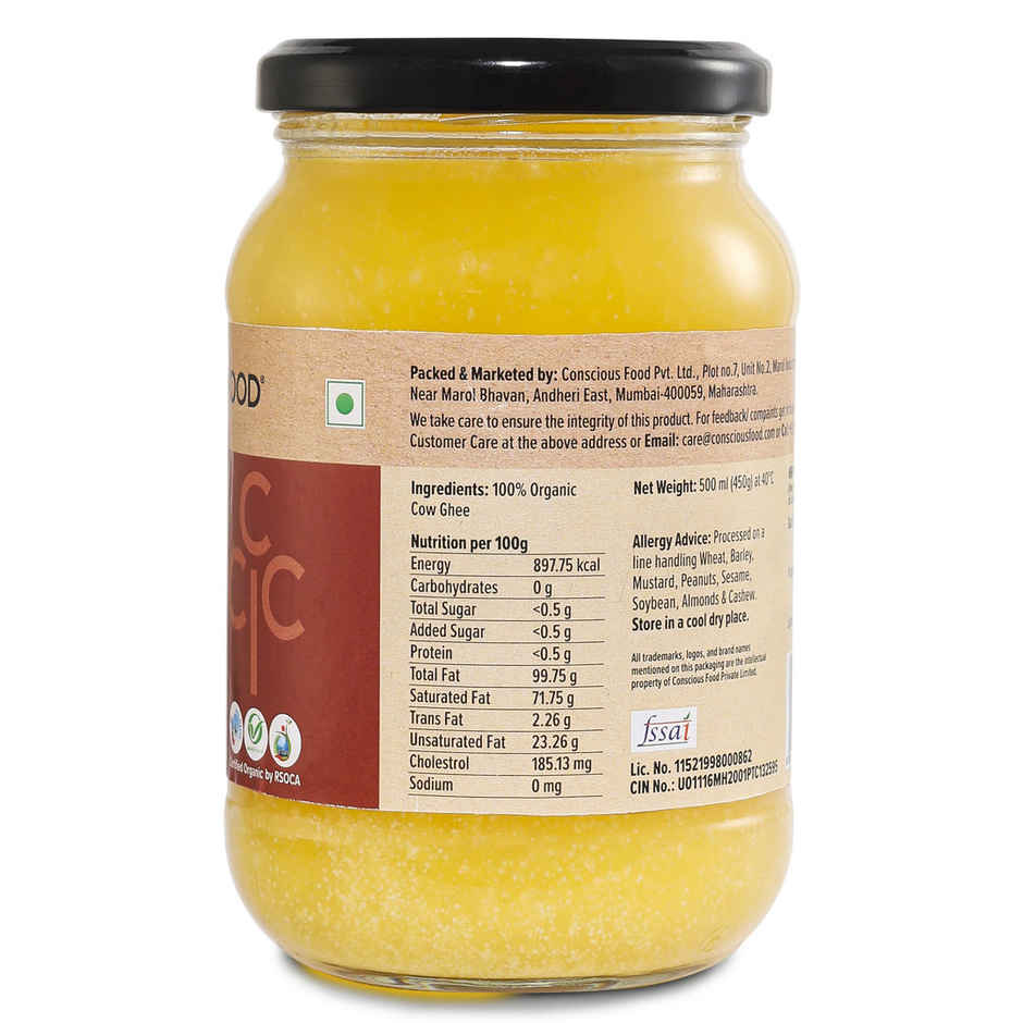 Conscious Food Organic Cow Ghee