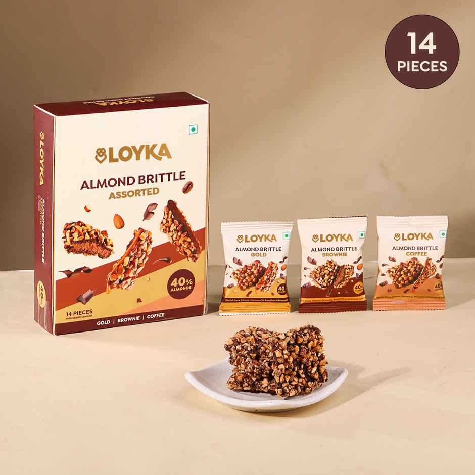 Loyka Almond Brittle Assorted (Classic,Coffee, Brownie) Combo