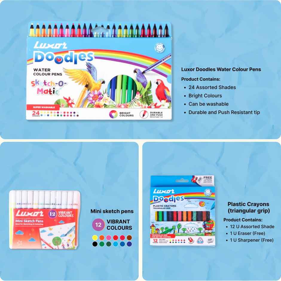 Luxor Smart Artist Kit | Drawing Book | Sketching Set | Colouring Set | Stationary Set