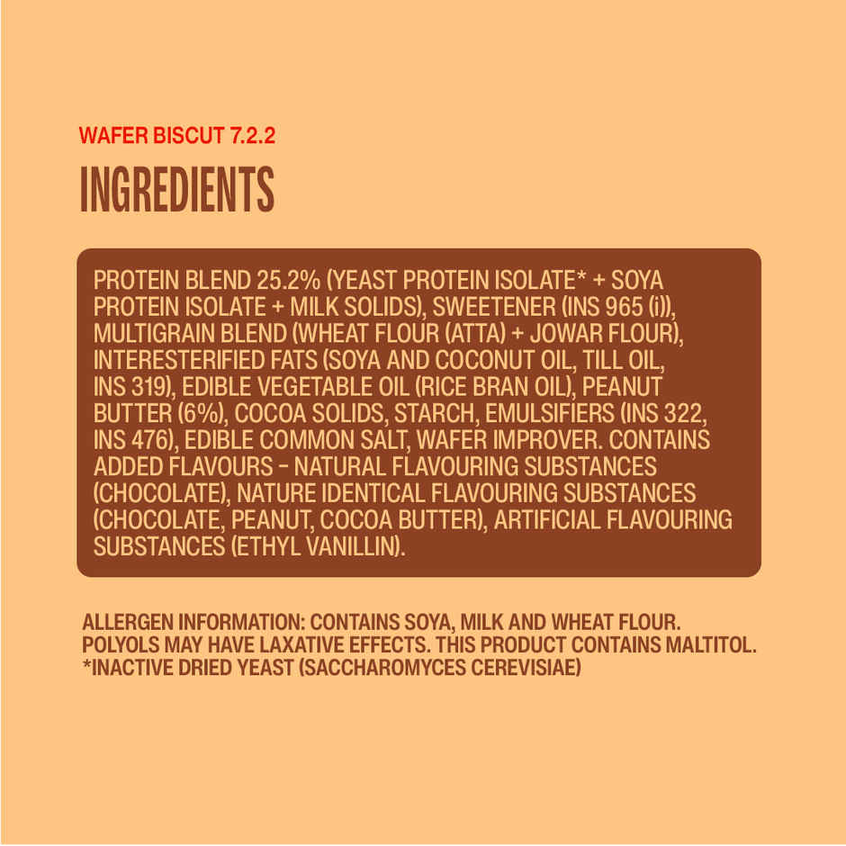SuperYou 10g Protein Wafer Bar - Choco Peanut Butter (Made with Atta & Jowar. No Added Sugar.)