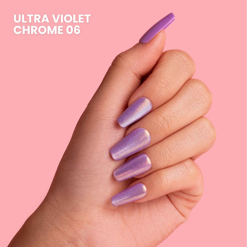 Typsy Beauty Press Play Instant Luxury Press-On Nails Kit - Ultra Violet Chrome 06