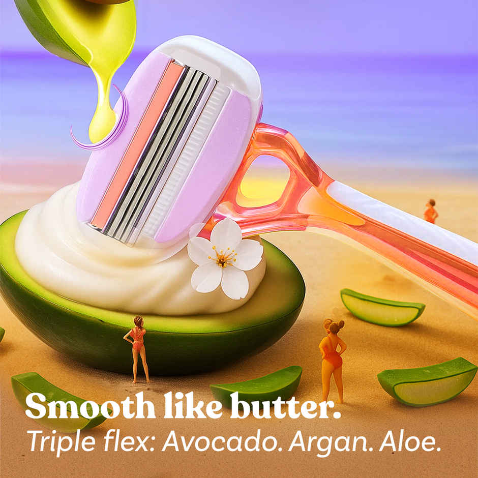 Bombae Flexi Pro Avosmooth Disposable Women's Razor | Violet