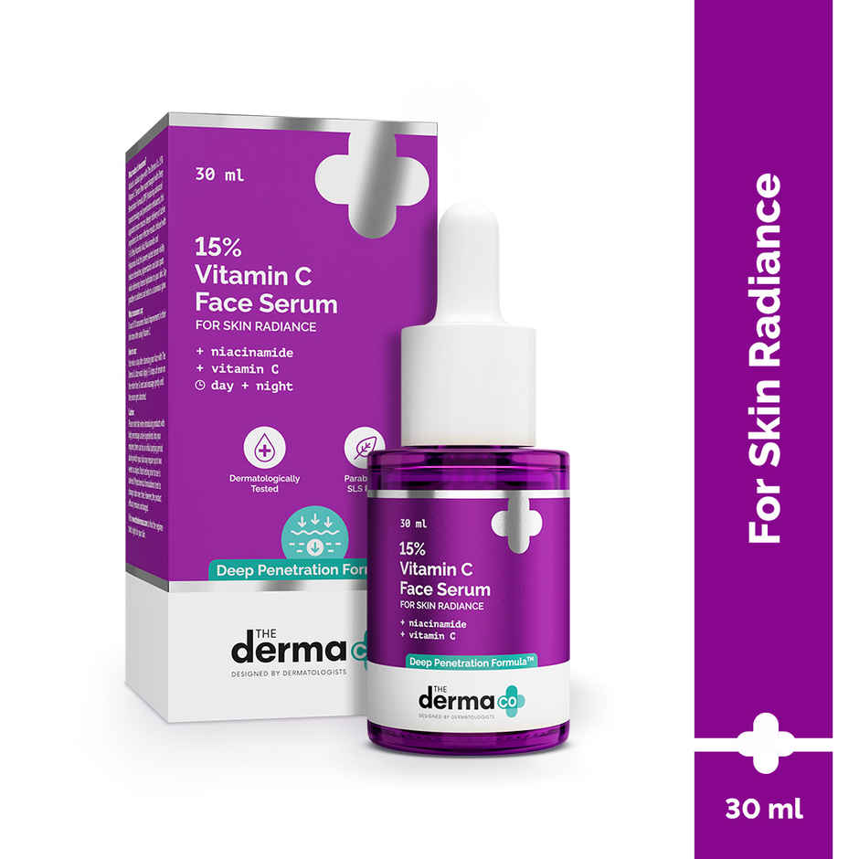 The Derma Co 15% Vitamin C Face Serum For Skin Radiance | For Men And Women