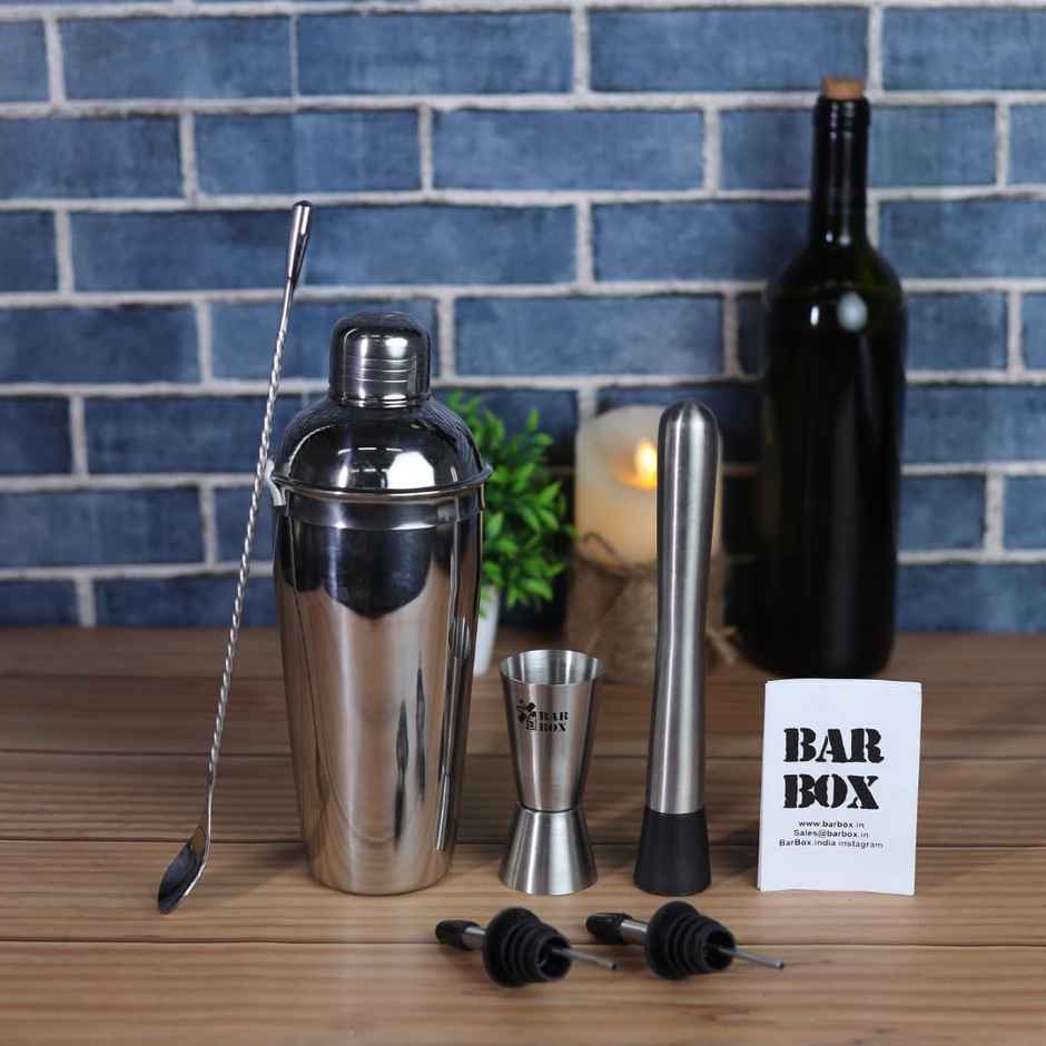 Bar Box 4 pcs Cocktail Shaker Set Food Grade Stainless Steel Bartender Bar Kit