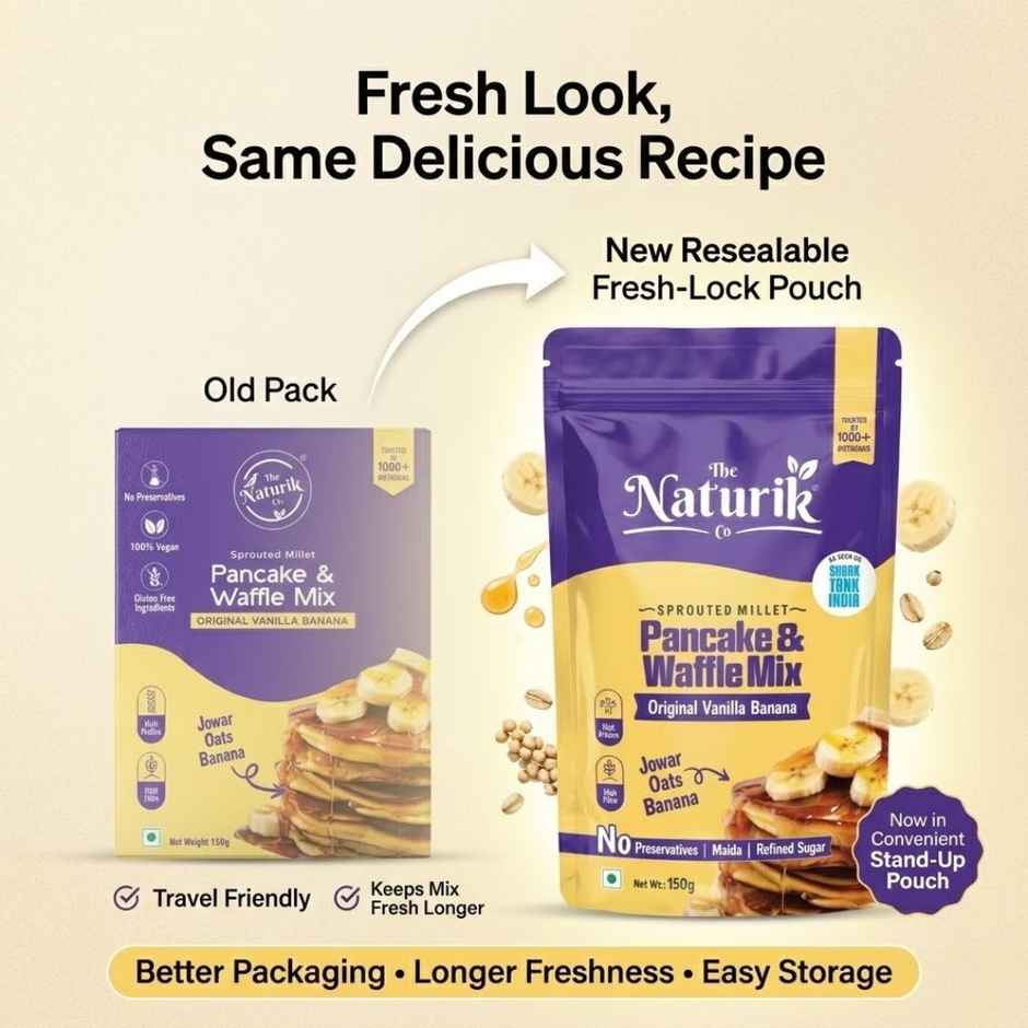 The Naturik Co High Protein Millet Pancake | Vanilla Banana