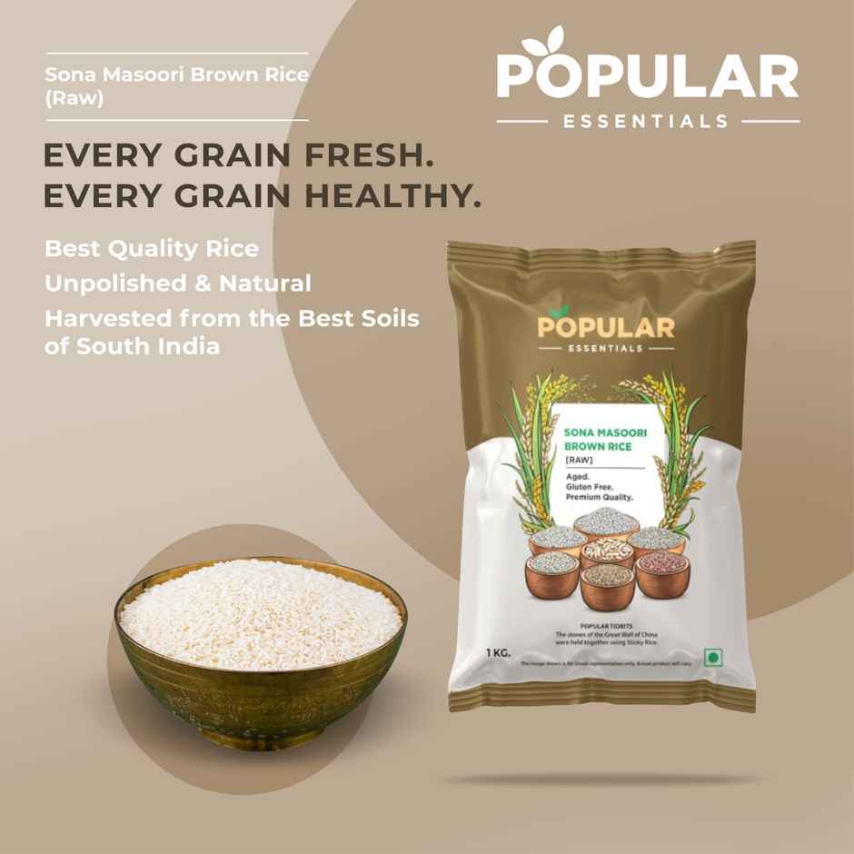 Popular Essentials Sona Masouri Brown Rice Combo