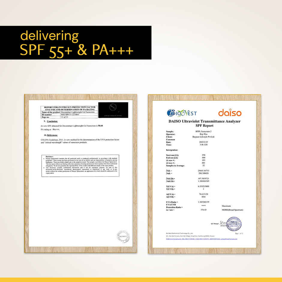 Deconstruct Gel Sunscreen SPF 55+ PA+++ | No White Cast, Lightweight, Non-greasy