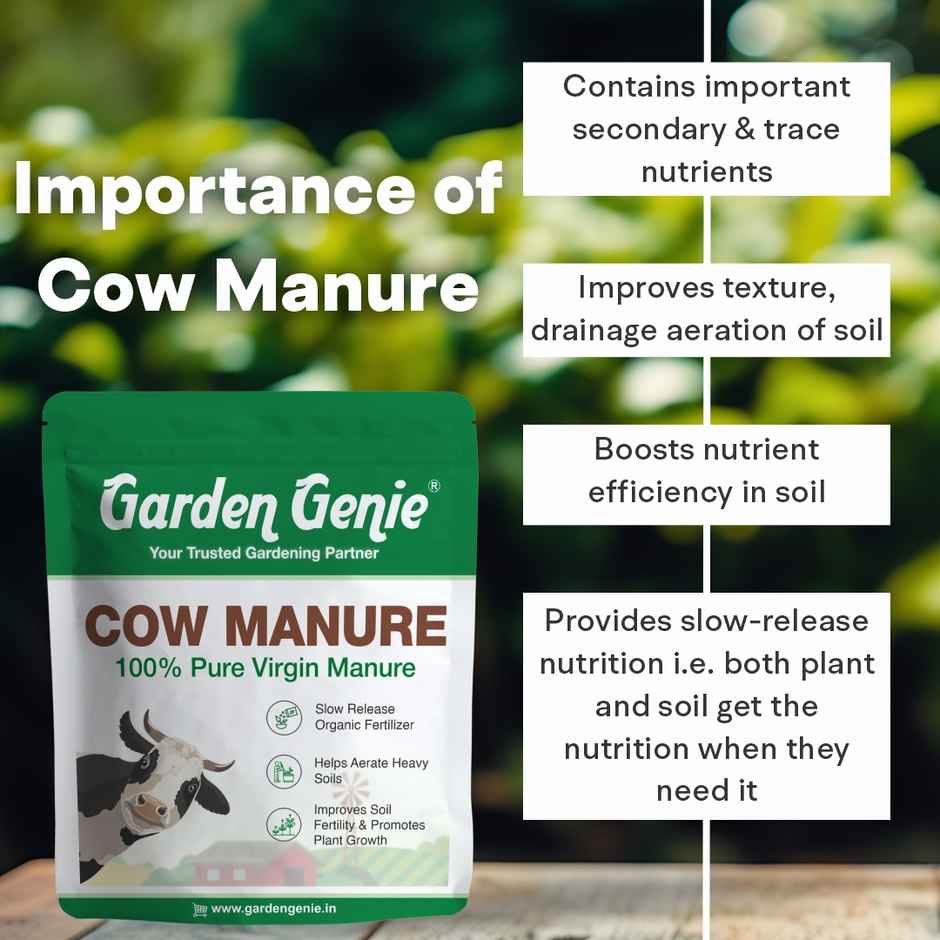 Garden Genie Organic Manure Fertilizer | Cow Manure Khad for Plants