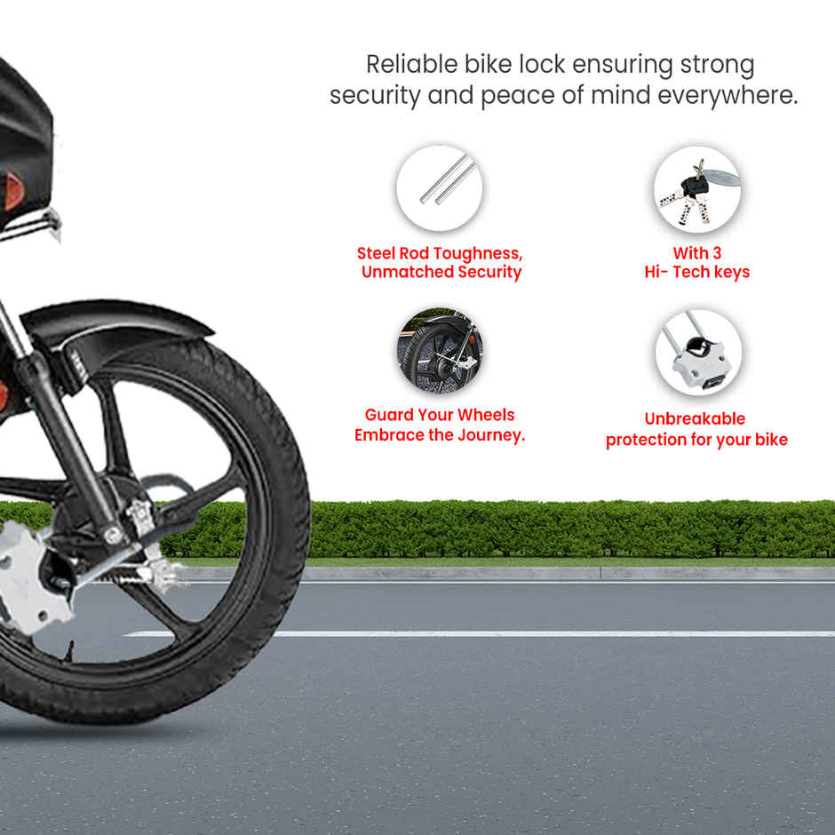 Link Aluminum Bike Lock for Front Wheel With 3 Keys-HT-10