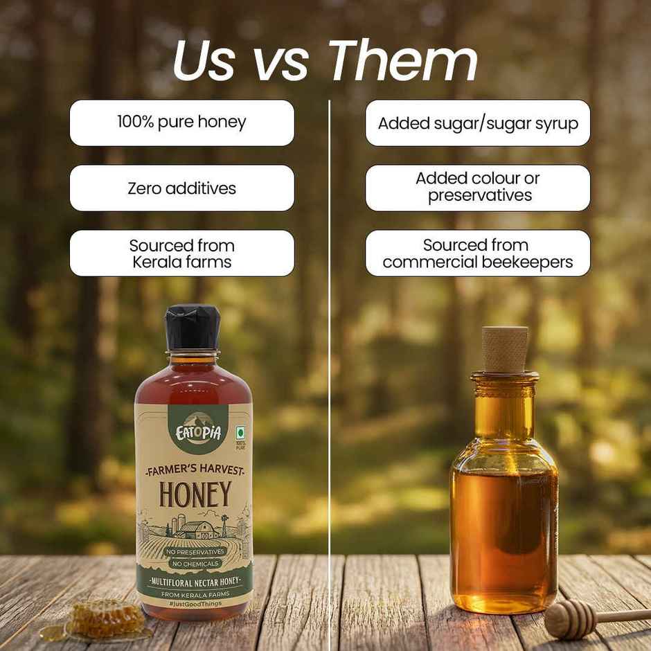 Eatopia Farmer's Harvest Honey | 100% Pure Multifloral Honey
