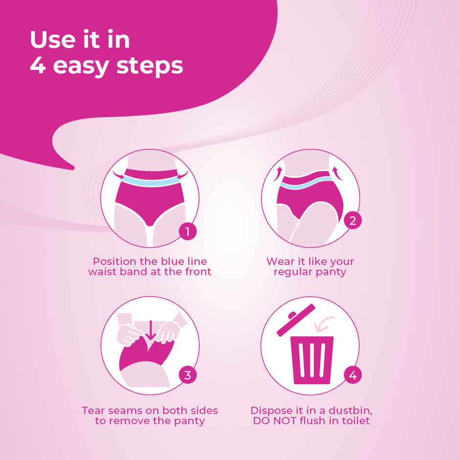 i-activ Period Panty, Disposable| S-M | For First Periods Of Young Teens