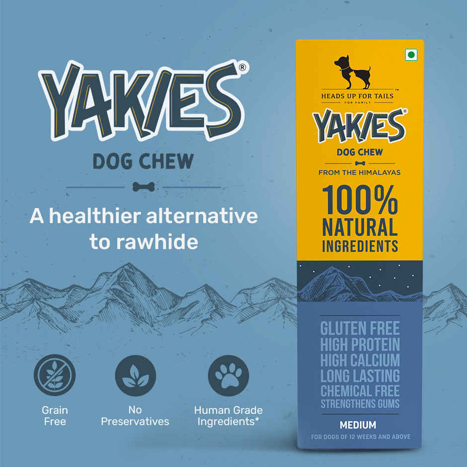 HUFT Yakies Chew Bone Dog Treat, SmallMono Carton