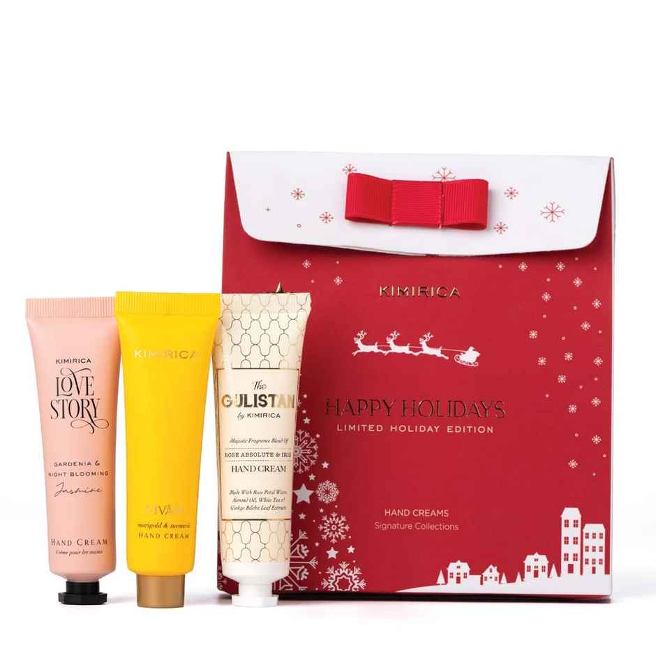 Kimirica Happy Holidays Gift Set | Luxe Hand Cream Trio for Gifting & Self-Care | Limited Edition