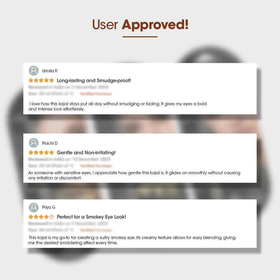 TAC Beautify Kajal With Vitamin E Smudge-Proof & Water-Proof Matte Finish 24hr Stay