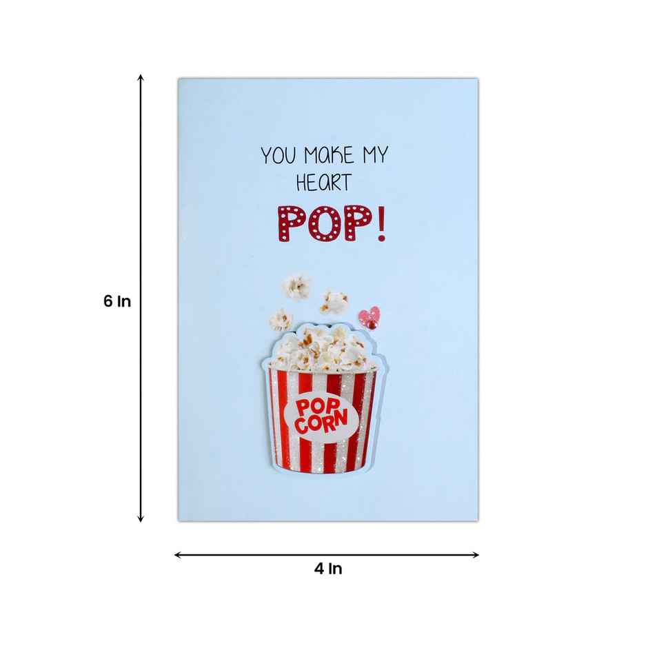 Itsy Bitsy Greeting Card & Envelope Make Heart Pop 4 x 6 Inch 2 Pc Pb Lb