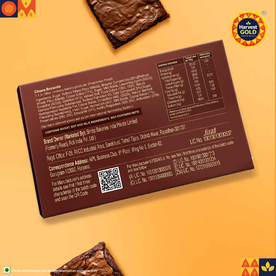 Harvest Gold Choco Delight Brownie | Bakery Delight