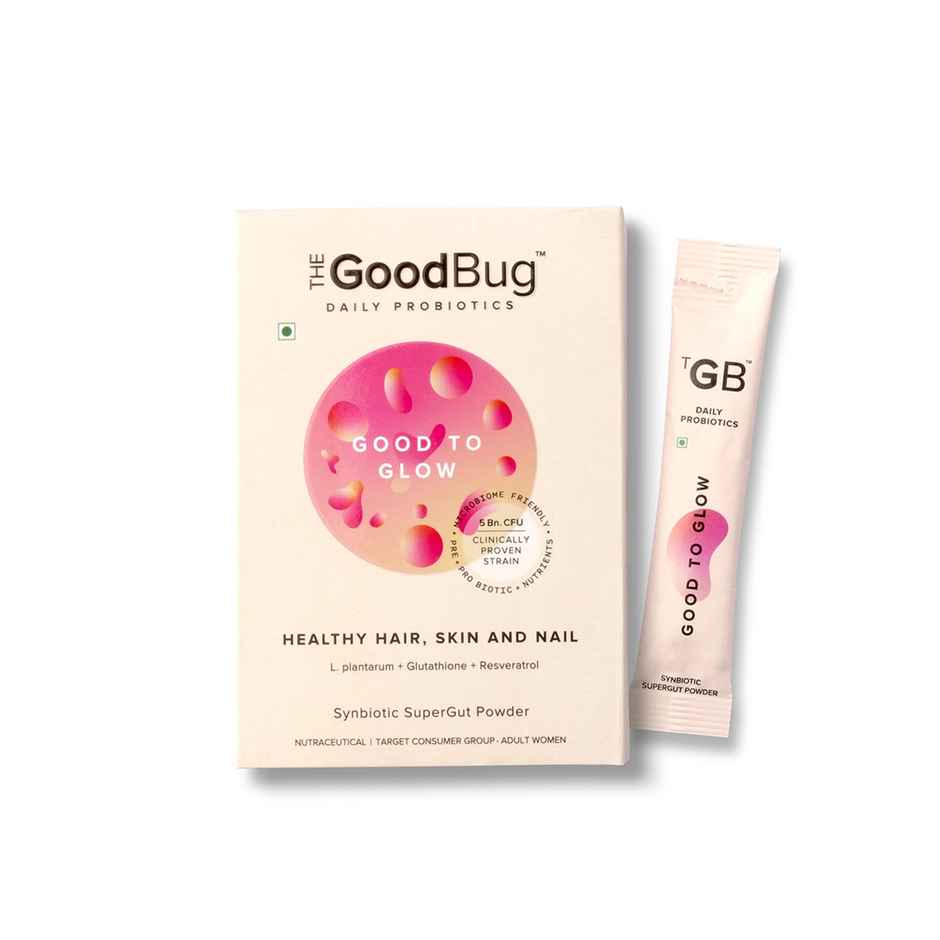The Good Bug Good To Glow Synbiotic SuperGut Powder | For Healthier Hair, Skin & Nail