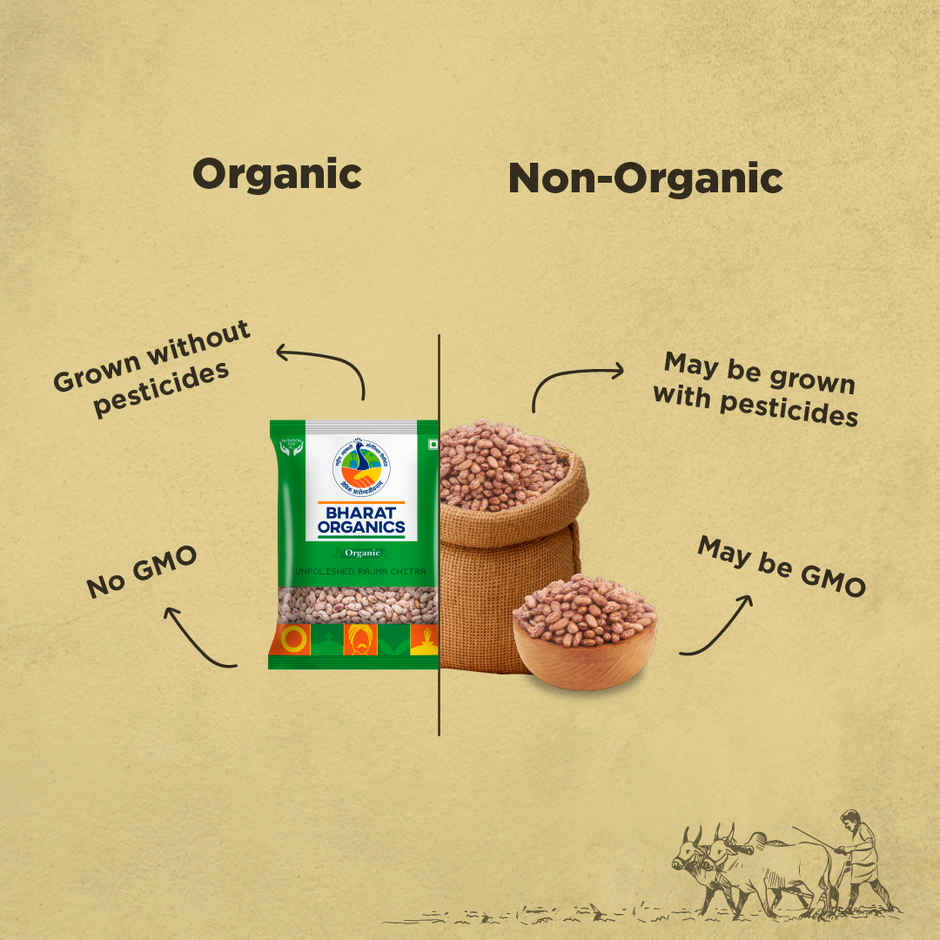 Bharat Organics Unpolished Rajma Chitra