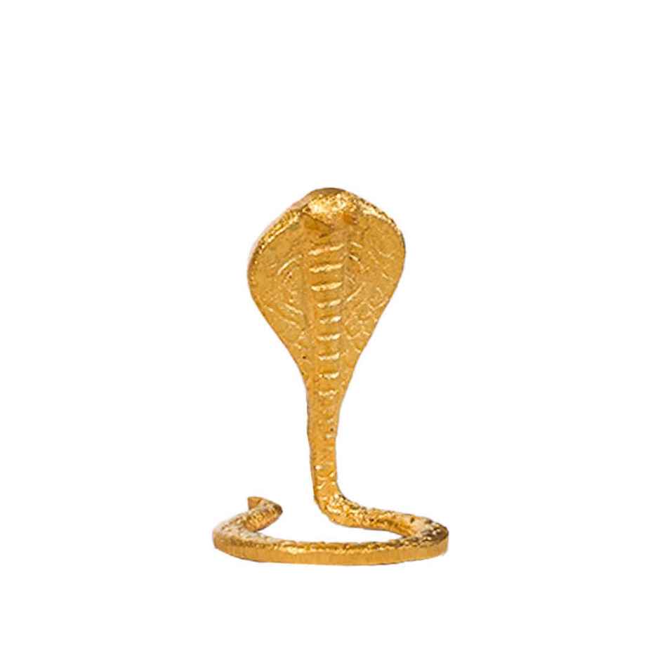 Brass Snake - 3 inch | Solid & Well-Defined for Home or Temple | Svasti