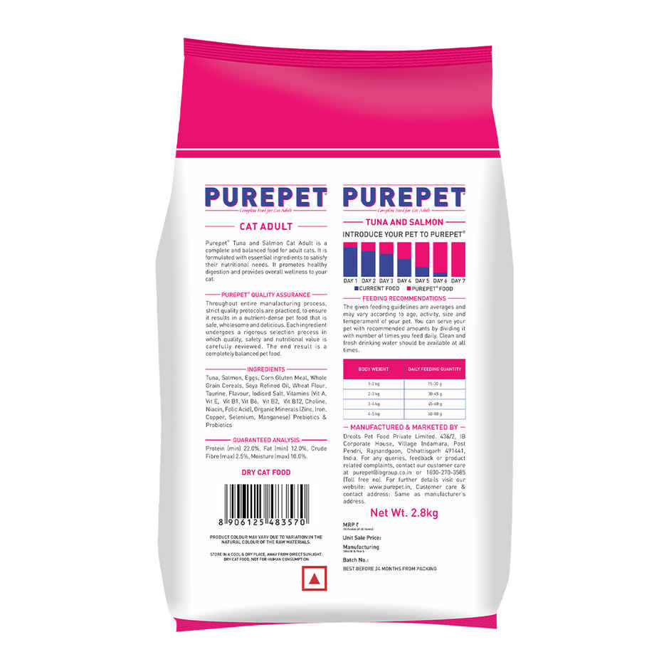 Purepet Tuna & Salmon Adult Dry Cat Food