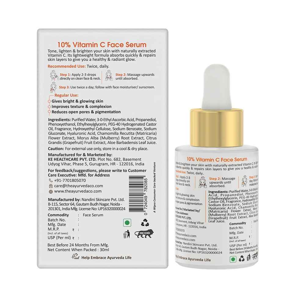 TAC Vitamin C Face Serum For Glowing Skin - Toning & Anti-Aging Serum