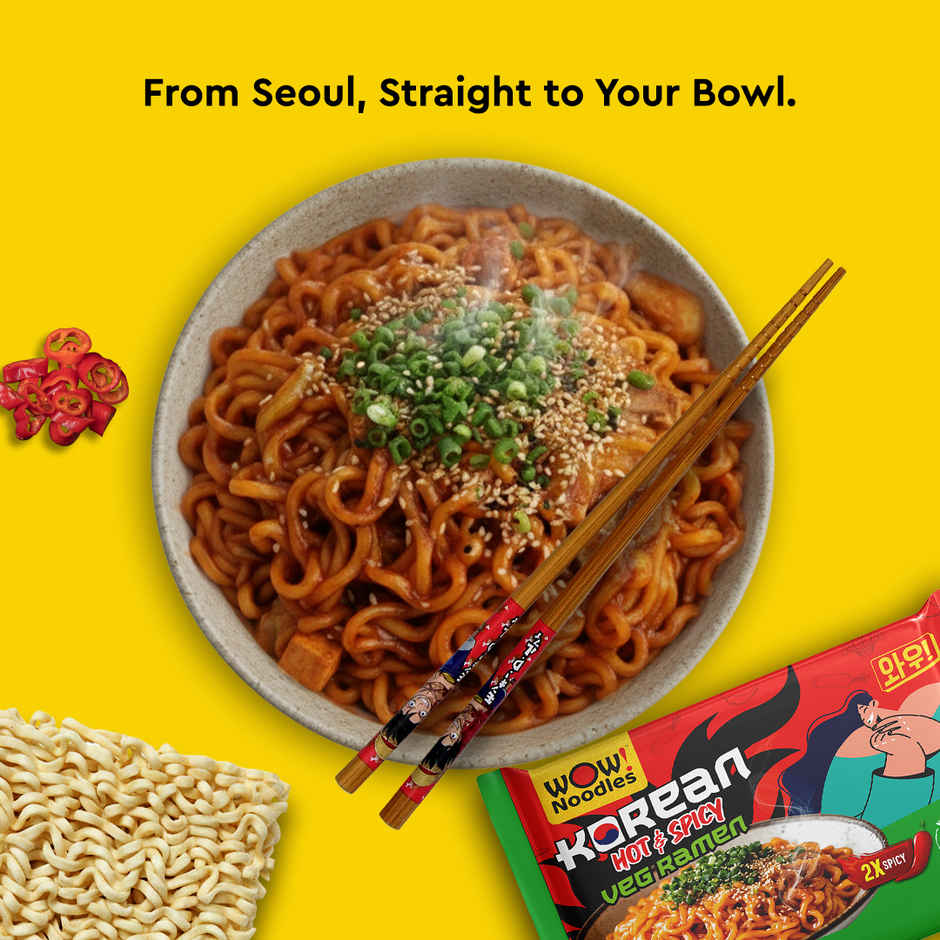 Wow! Noodles Korean Hot & Spicy Veg