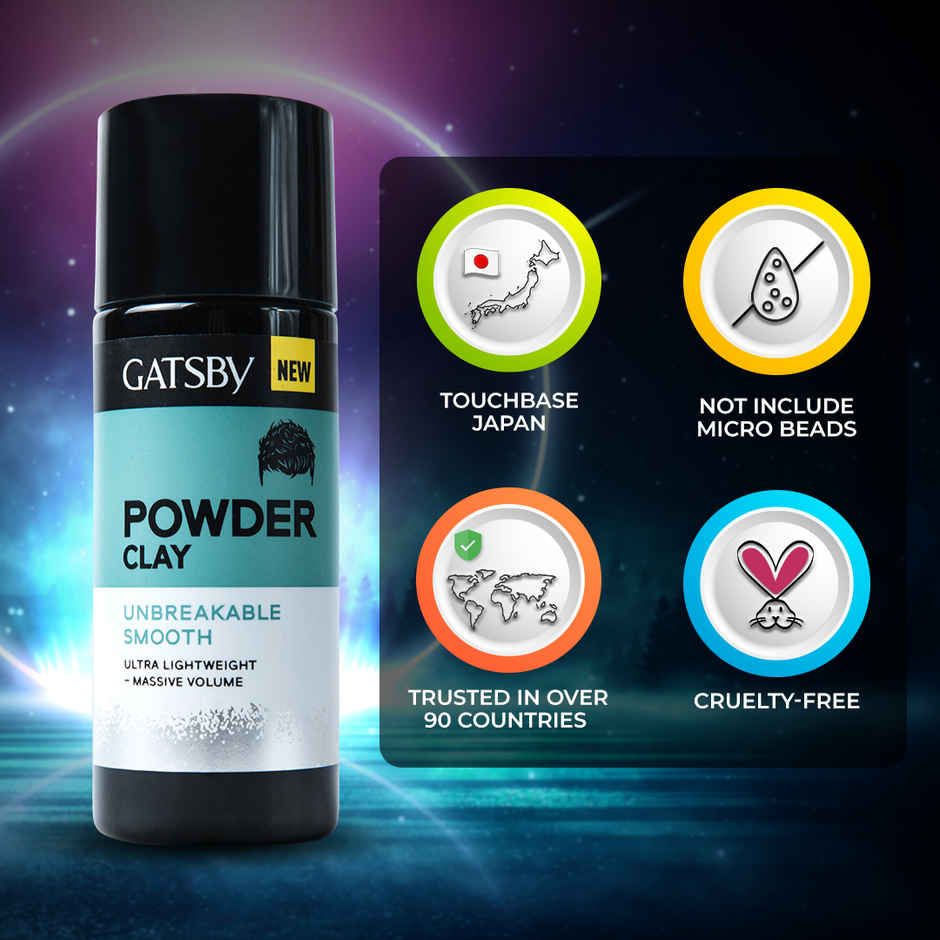 Gatsby Japan's No.1 Powder Clay | Unbreakable Smooth
