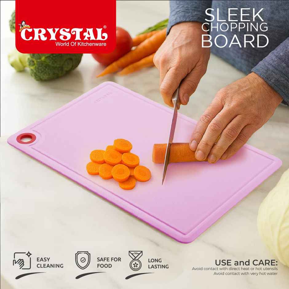 Crystal Plastic Chopping Board, Multicolour