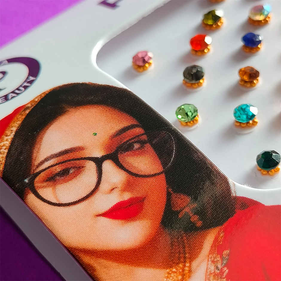 PERPAA Stone Bindi For Women | Multicolour | 1 Flap