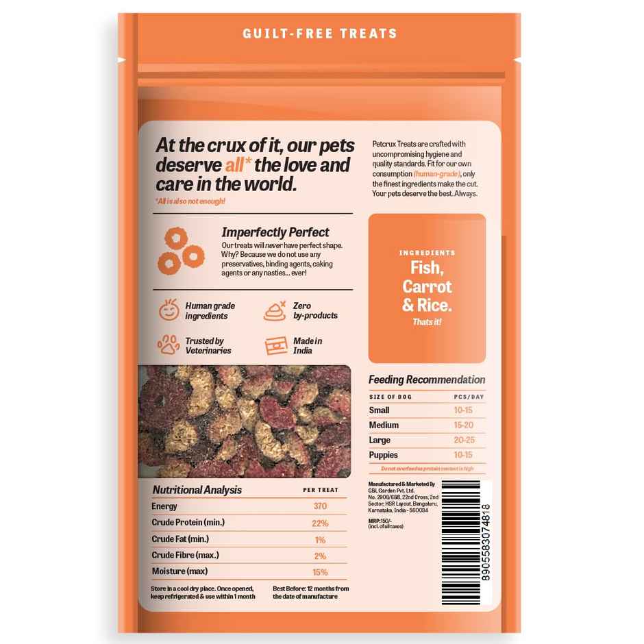 Petrcux Fish & Carrot Dog Treats